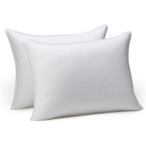 Down Alternative Pillows 2 Pack Standard Size for Back and Side Sleepers
